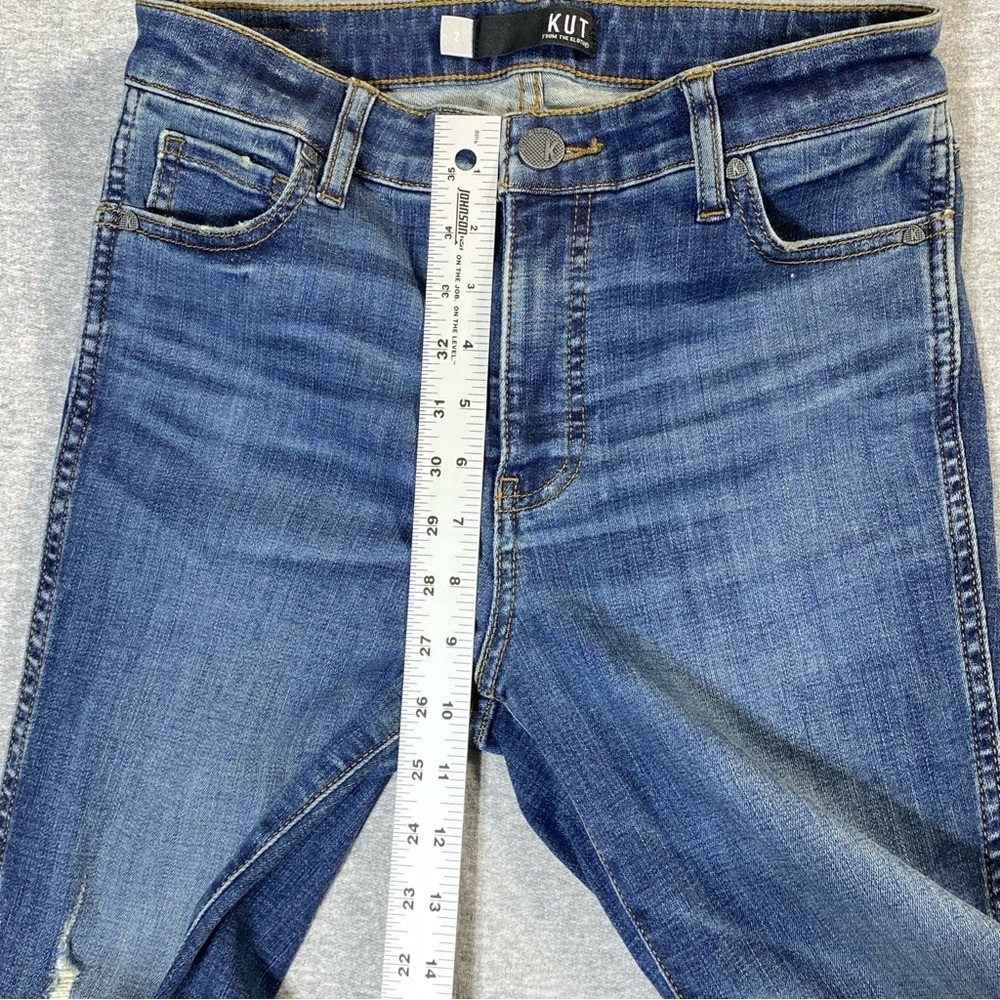 KUT From The Kloth Jeans Womens 2 Connie Fab AB Hi Rise Ankle Skinny Raw Hem - Picture 13 of 14